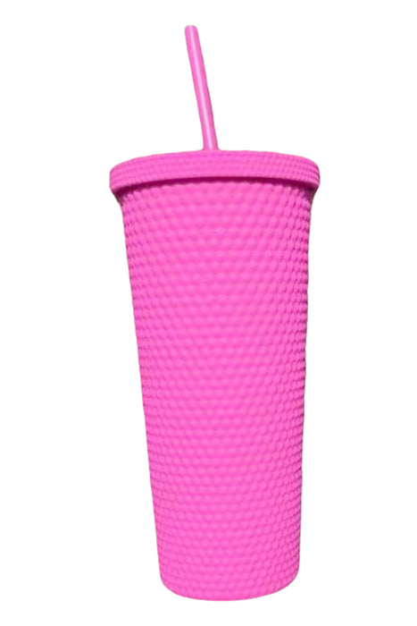 Red Reusable Matte Plastic Tumbler Cup